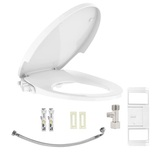 TWISTER.CK Premium Non-Electric Round Bidet Toilet Seat With Dual Nozzles