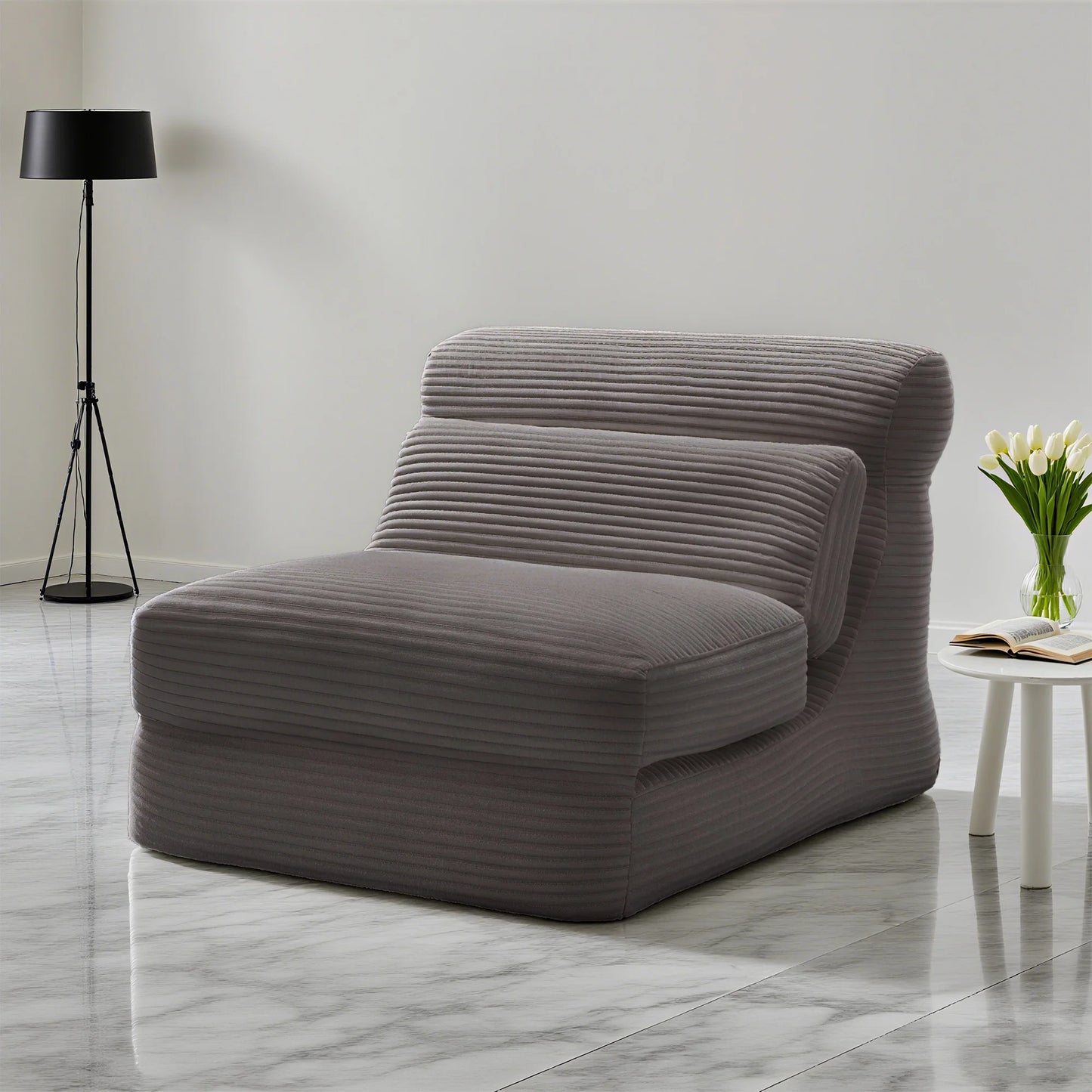 JHK Ergonomic Folding Sofa Bed With Back Lumbar Support Corduroy