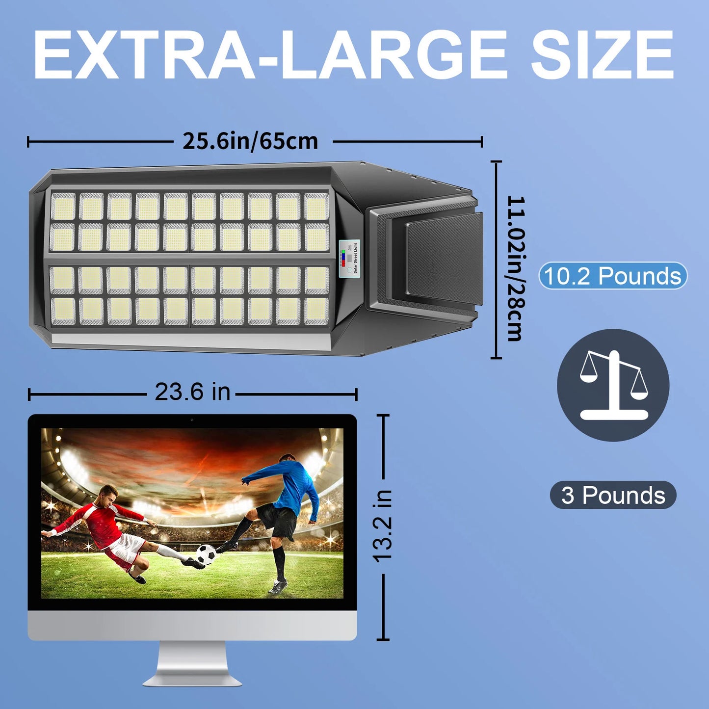 8000W Outdoor Solar Street Light With Motion Sensor IP65 Waterproof