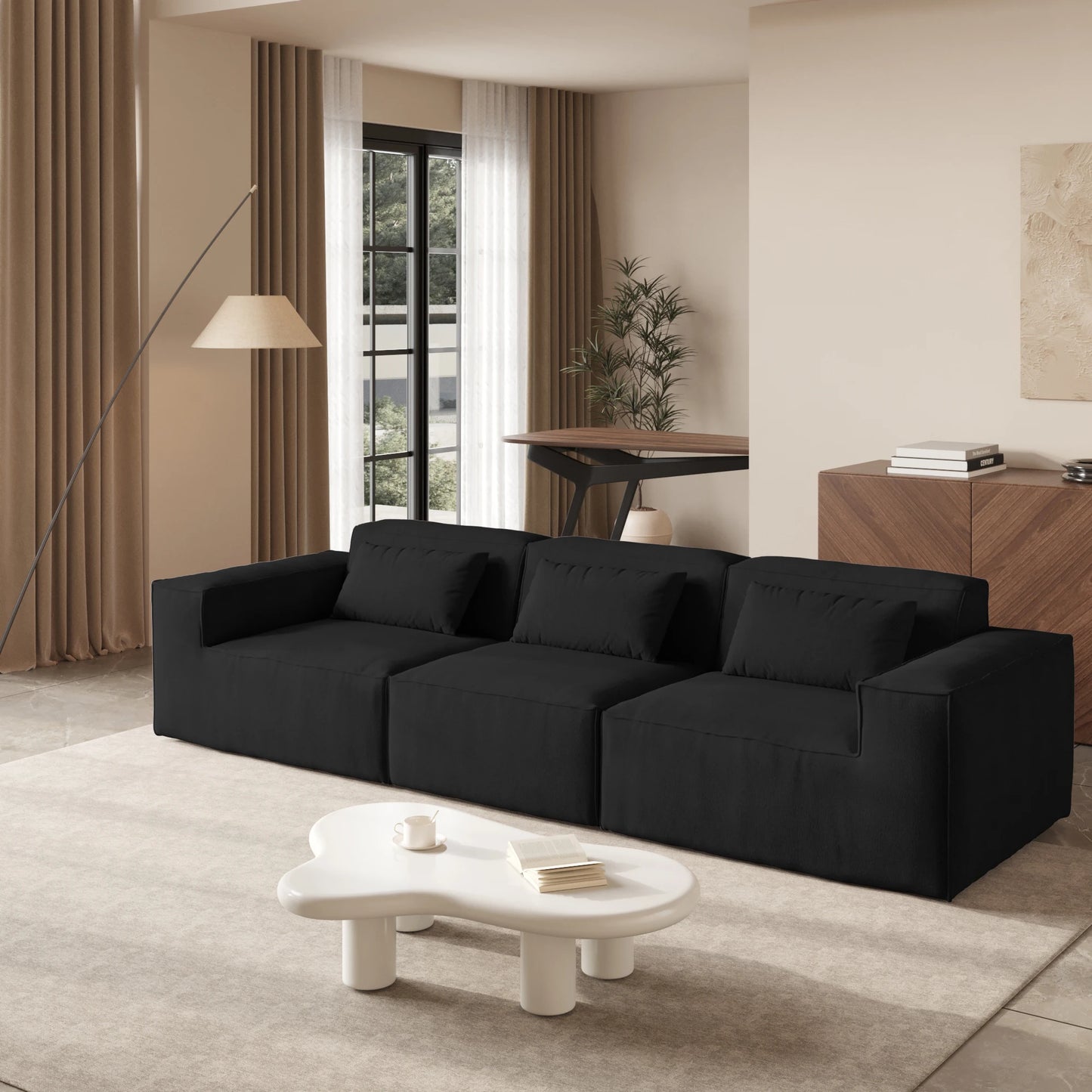 Sdorens Cloud Boneless Couch Sectional Sofa For Living Room