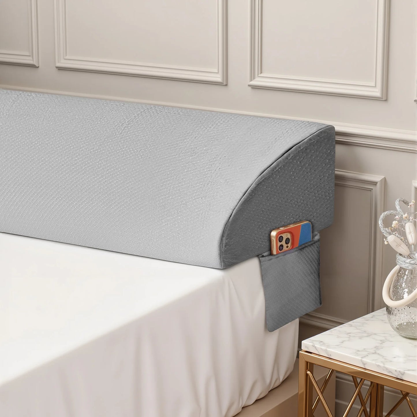JHK Memory Foam Wedge Pillow Ventilated Neck Support With Removable Cover