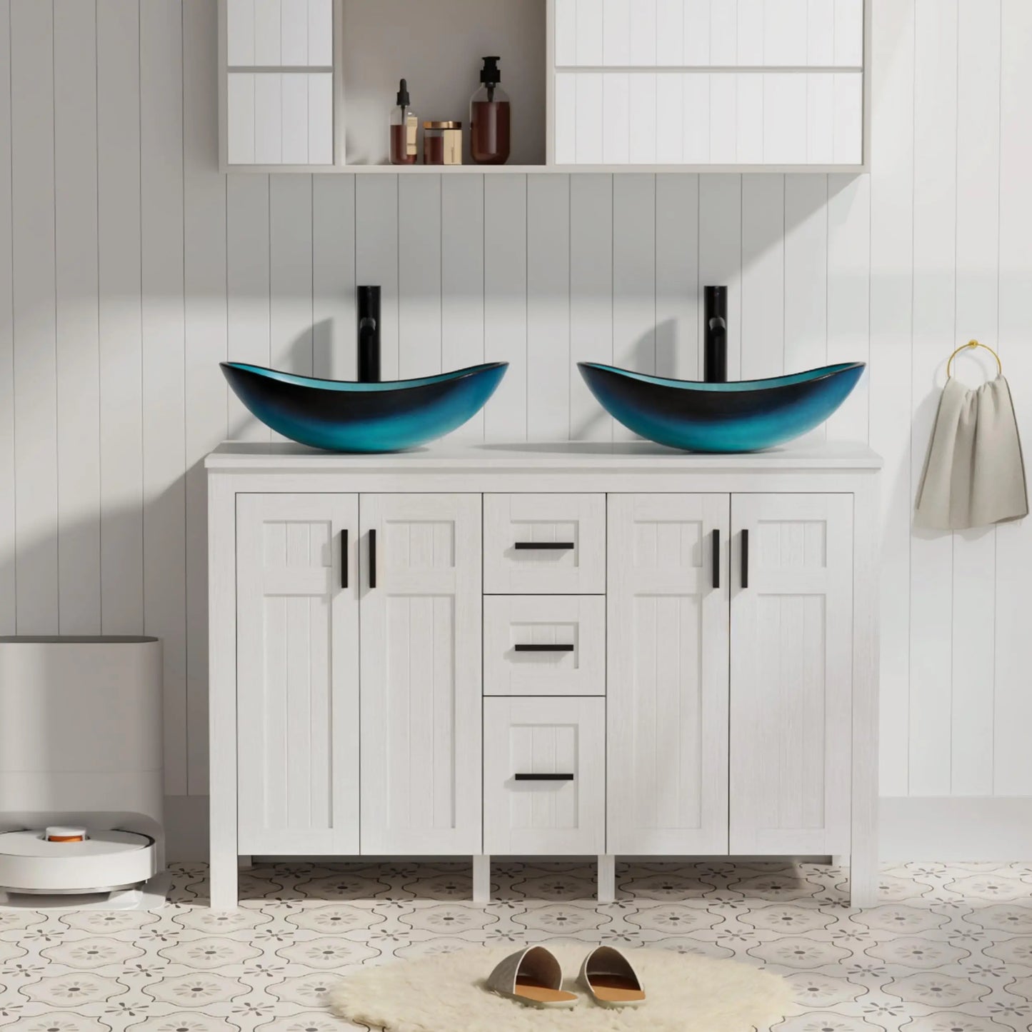 Bathroom Vanity With Vessel Sink Freestanding Cabinet