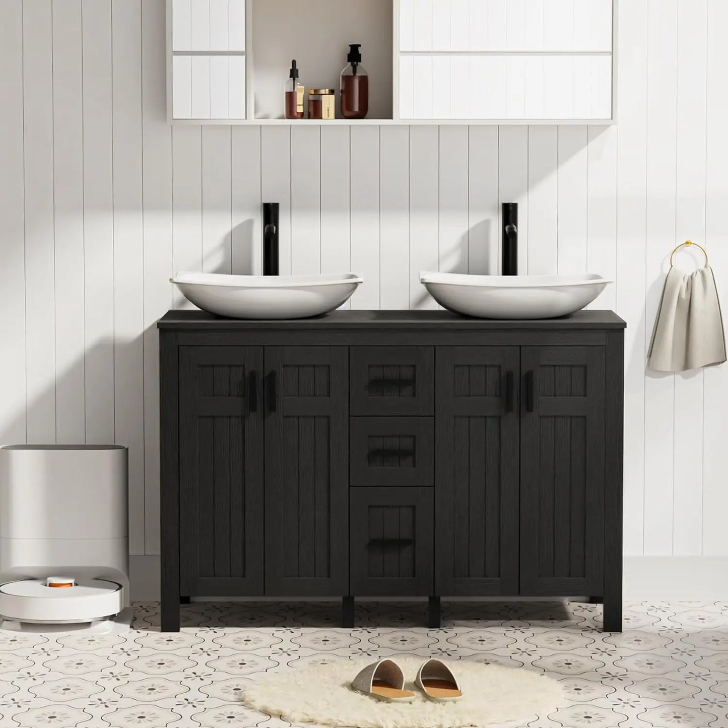 Bathroom Vanity With Vessel Sink Freestanding Cabinet