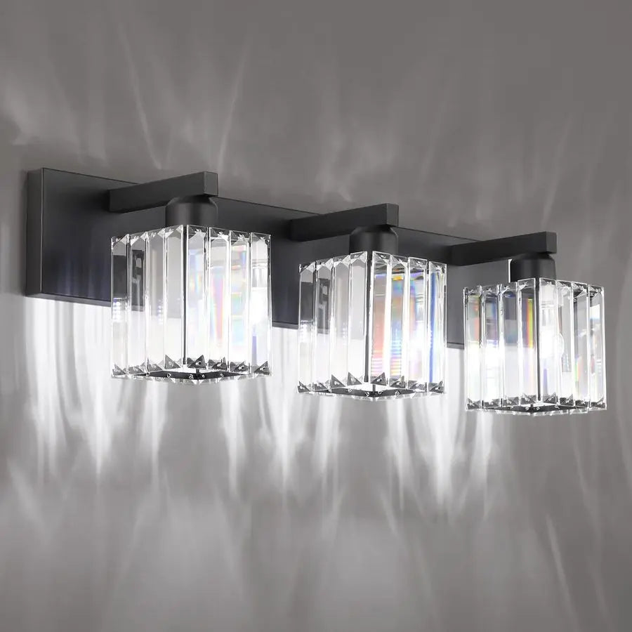 Vanity Light Fixture 3 Light Crystal Modern Bathroom Fixture
