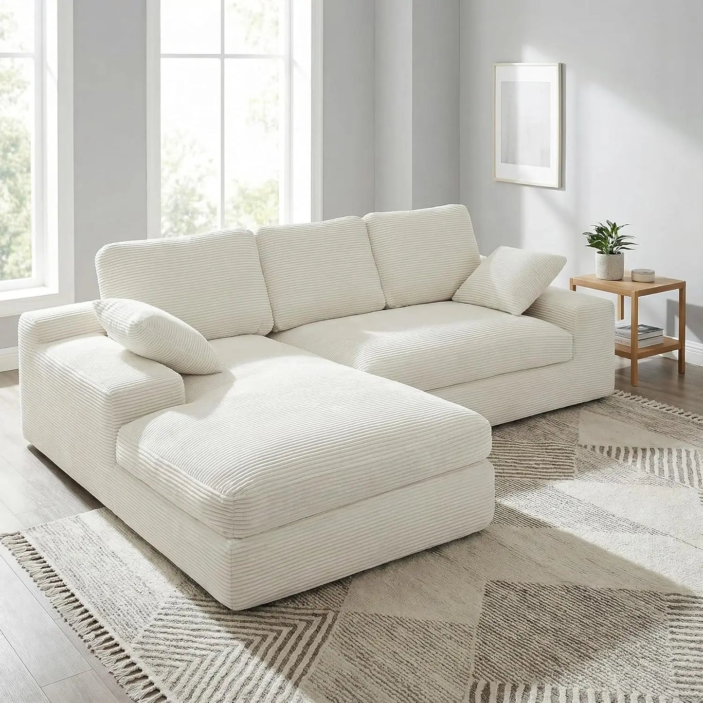 Cloud Sectional Sofa With Chaise L Shaped No Assembly Required