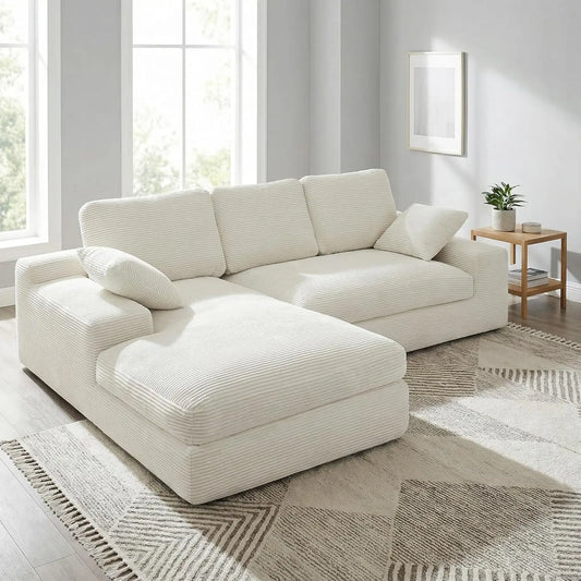 Cloud Sectional Sofa With Chaise L Shaped No Assembly Required