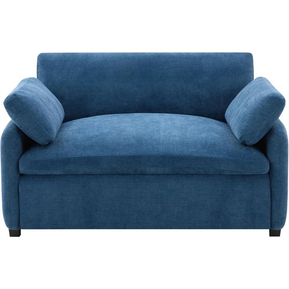 RBXC Chenille Oversized Sofa Chair With Deep Seat And Pillows