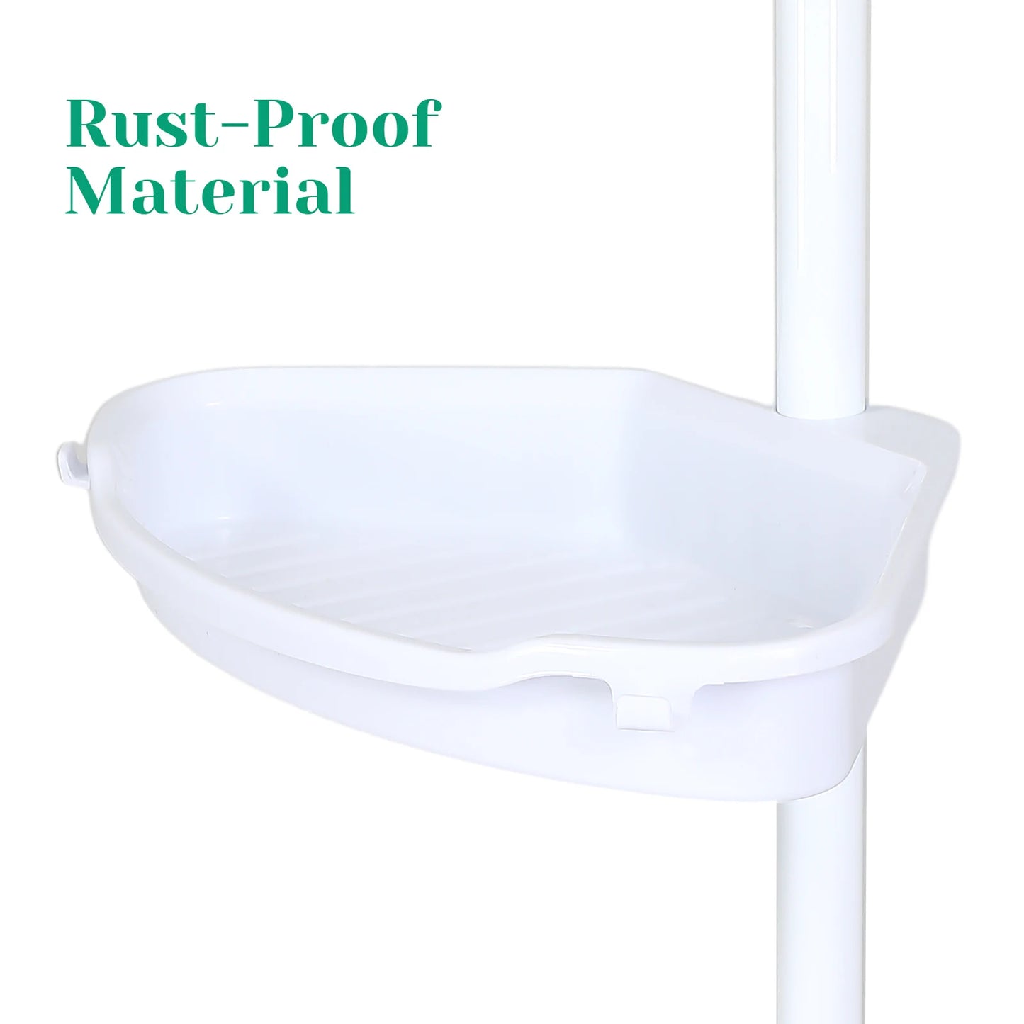 TWISTER.CK Corner Shower Caddy Tensioner With Four Tier Racks