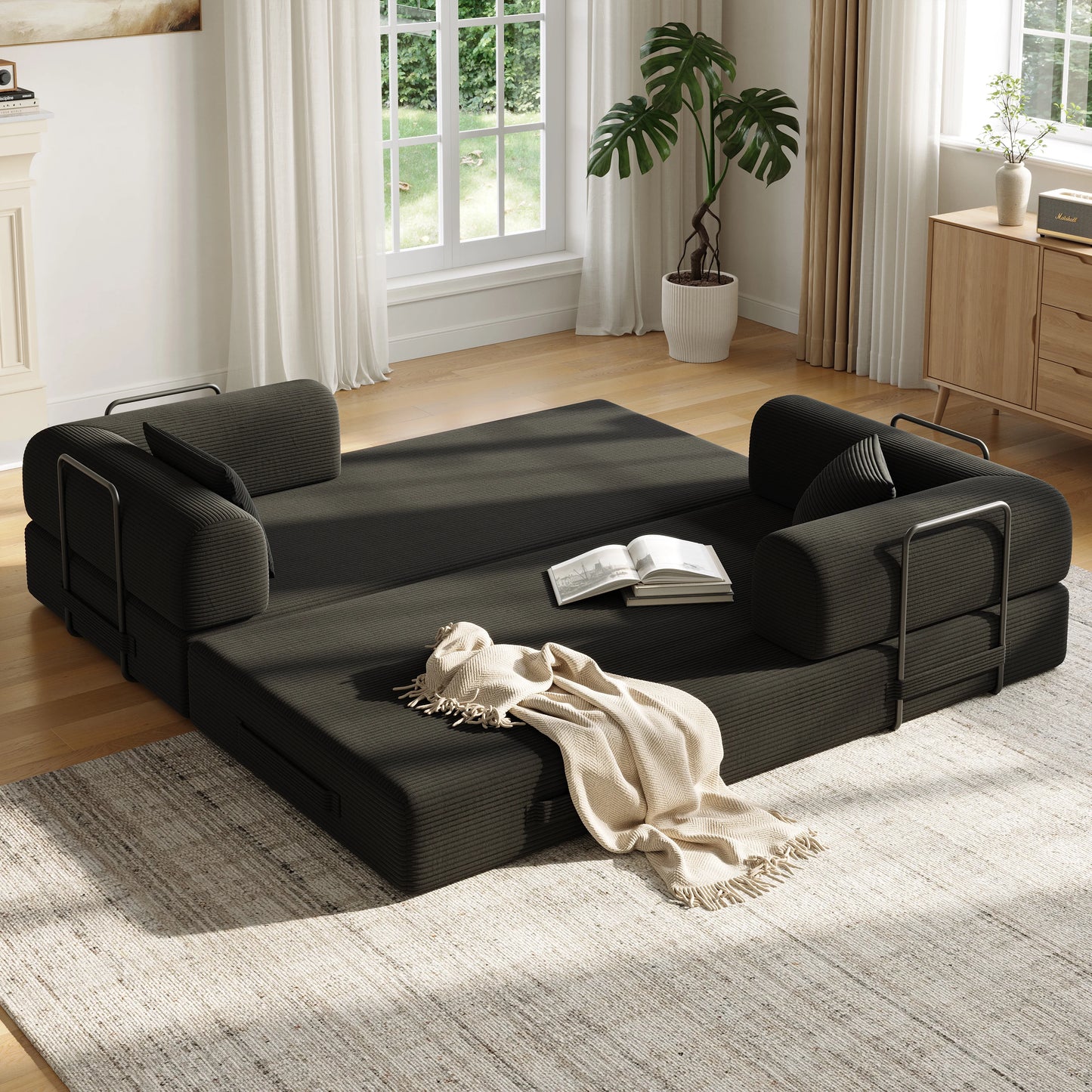 THOLASIS Convertible Floor Sofa Bed 5 in 1 Modular Sofa