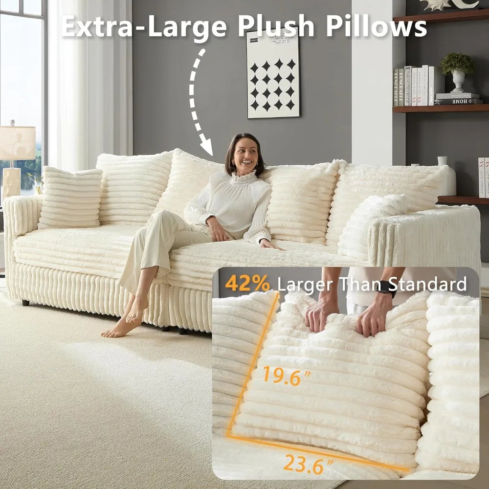 DAFIFY Oversized Cloud Couch Convertible Sofa With Plush Corduroy