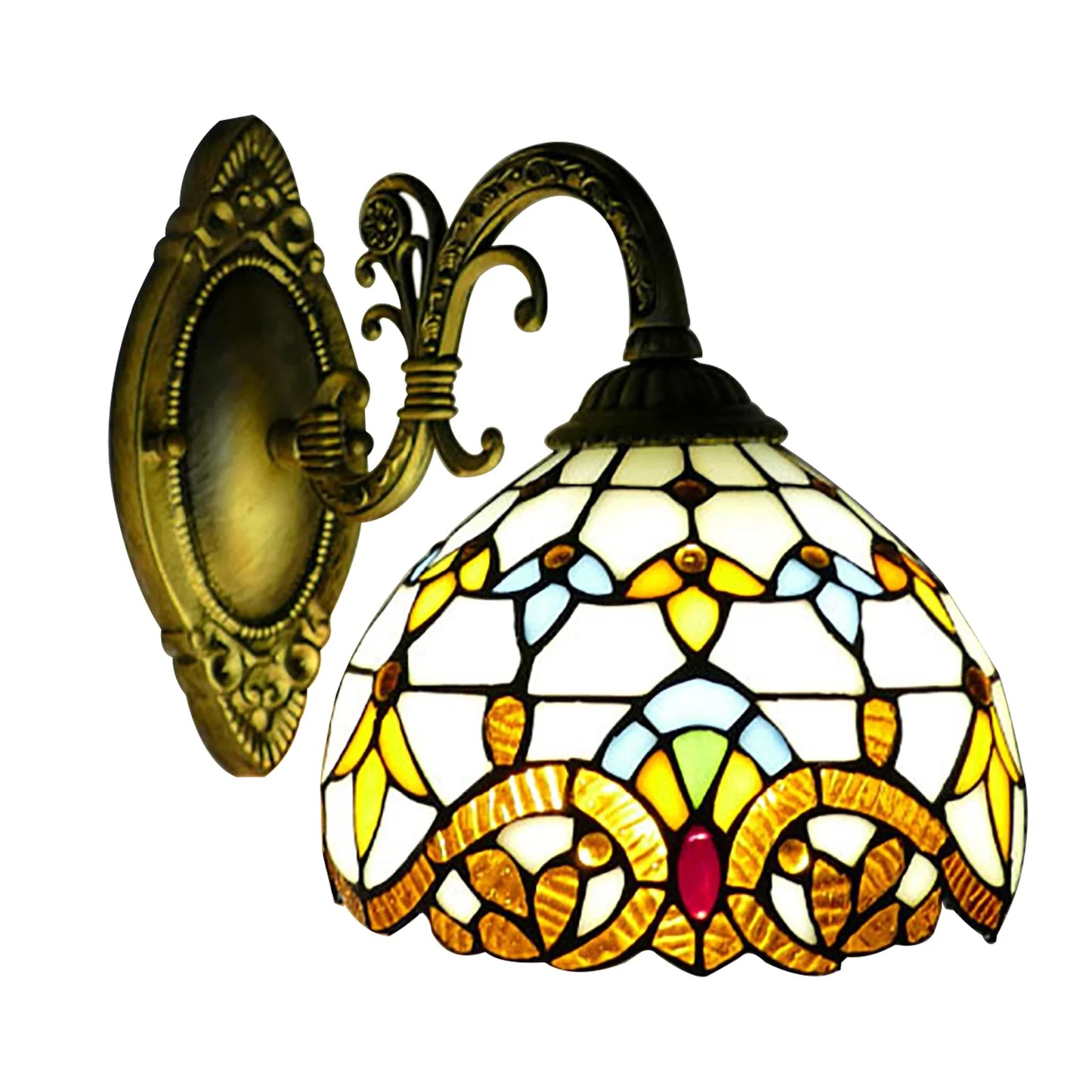 Tiffany Style Wall Lamp Indoor Vintage Dome Light For Living Room Staircase