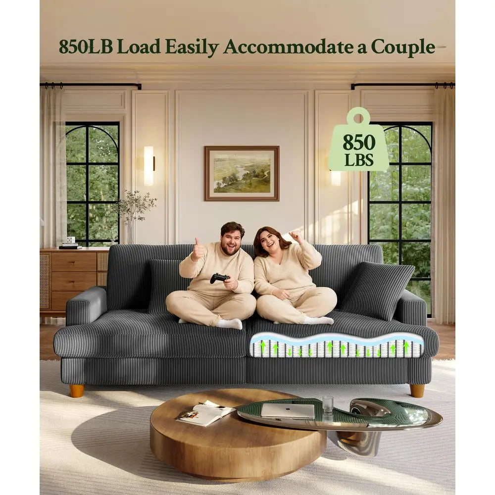 XMSJ Loveseat Sofa With Extra Thick Cushion Living Room Comfort