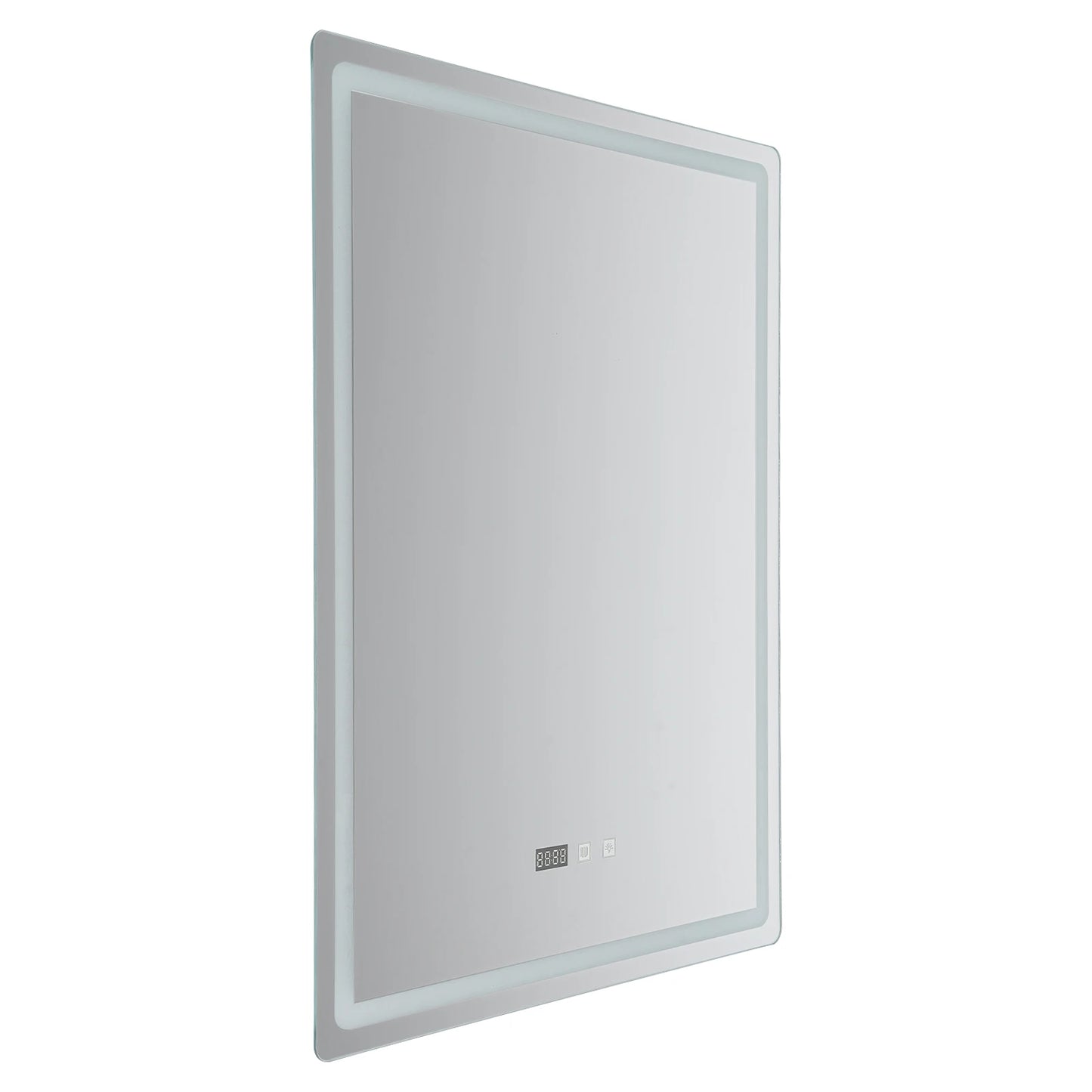 Led Bathroom Mirror Anti Fog Lighted Vanity Time Temperature Display