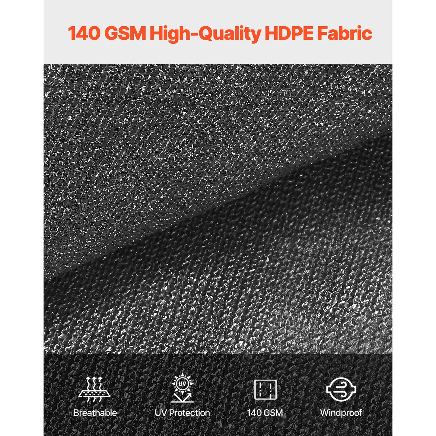 SucceBuy 90 Percent Sun Shade Cloth For Outdoor HDPE Canopy