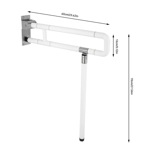 Toilet Grab Bar Handicap Foldable Drop Down Rail Non Slip