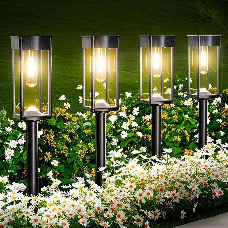 FAMCDC Solar Pathway Lights Waterproof Outdoor LED Landscape Garden