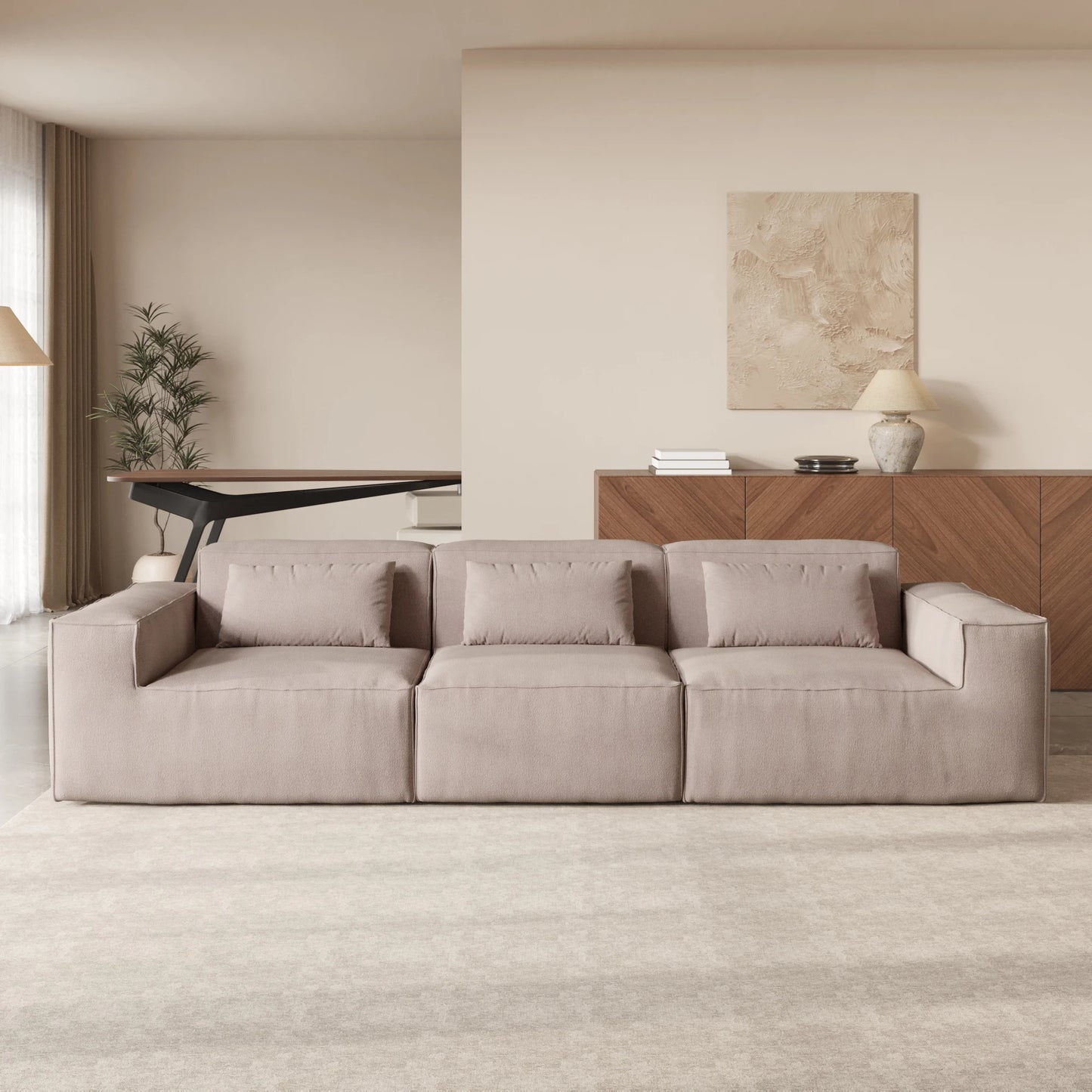Sdorens Cloud Boneless Couch Sectional Sofa For Living Room