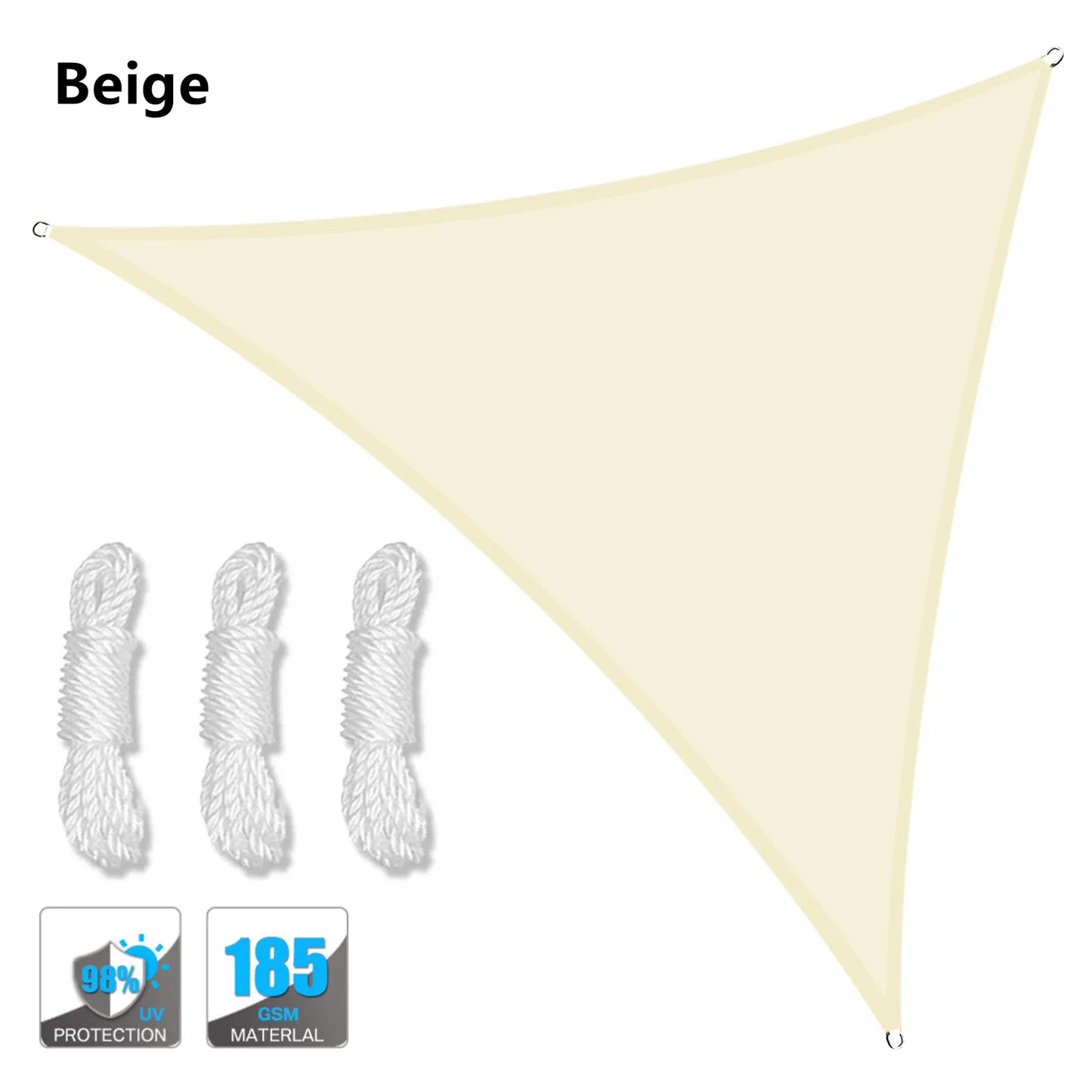Waterproof Triangle Shade Sail Canopy for Outdoor Patio and Pool