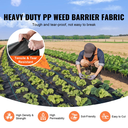 SucceBuy Weed Barrier Landscape Fabric Heavy Duty Garden Geotextile