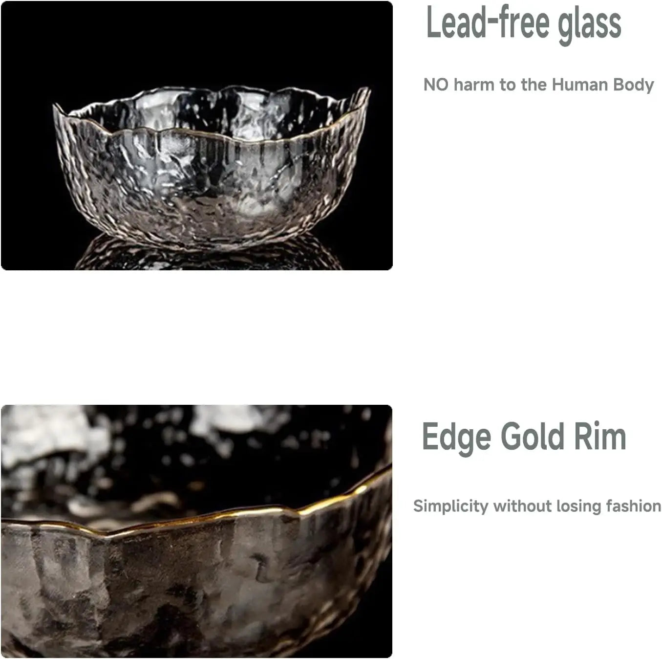 Glass Flower Shape Salad Bowl Serving Dish For Kitchen Decor