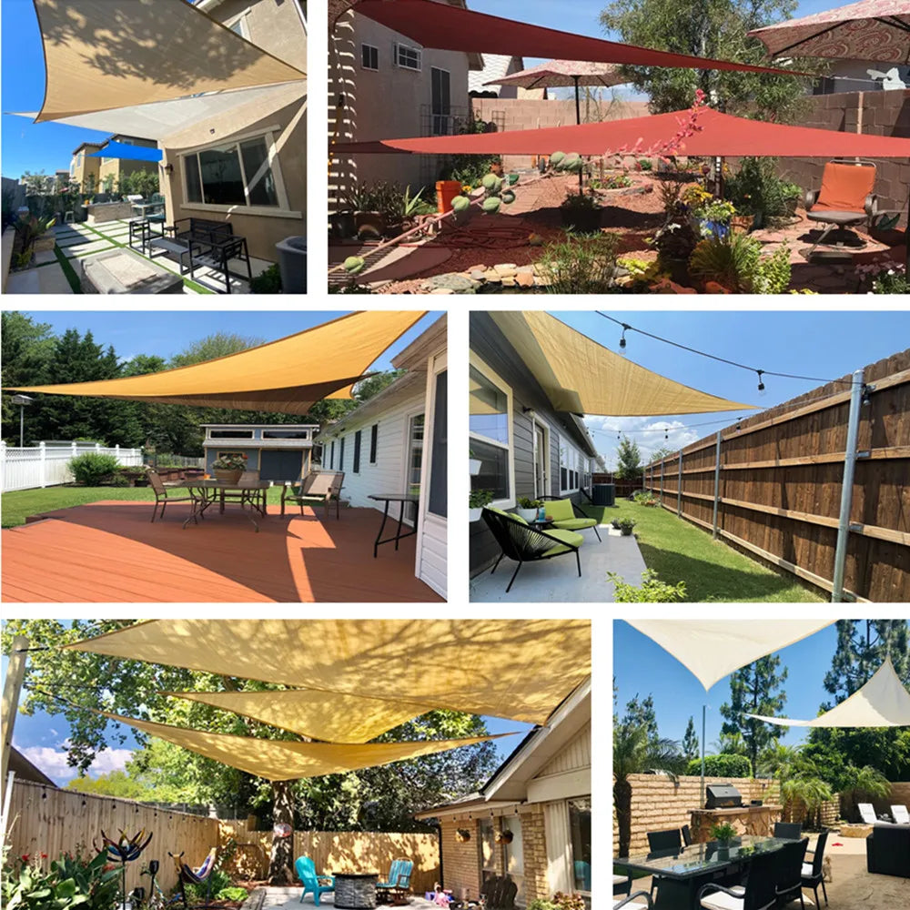 Waterproof Triangle Shade Sail Canopy for Outdoor Patio and Pool