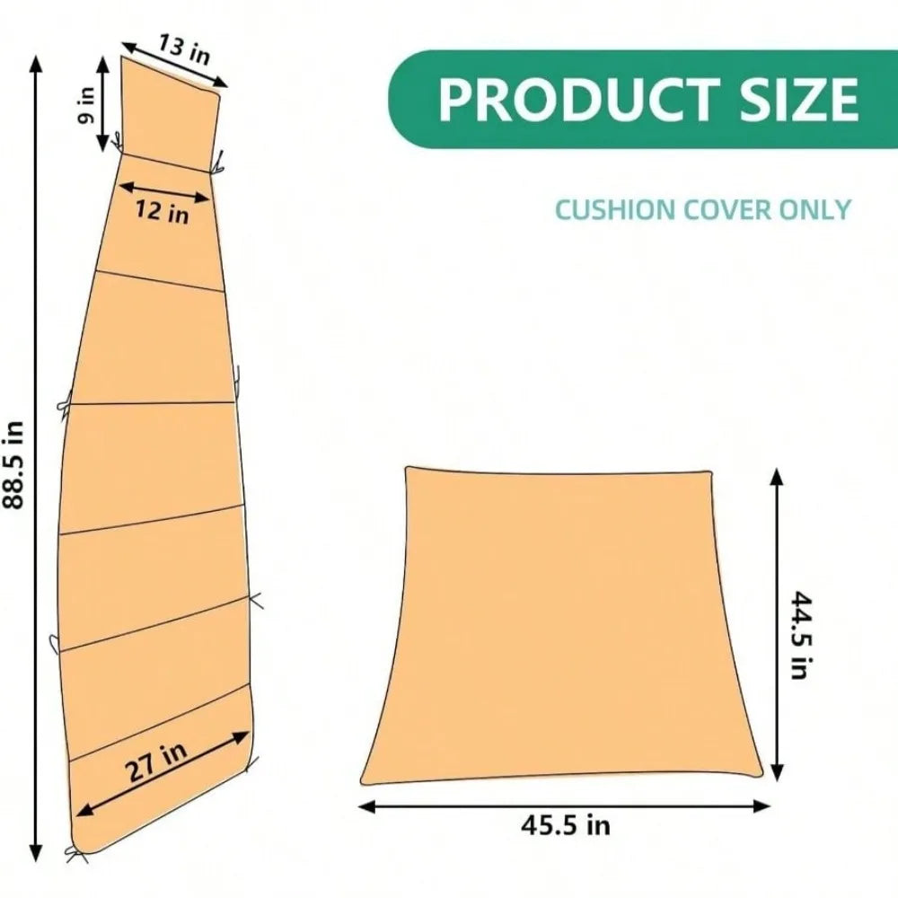 XMSJ Patio Chaise Hammock Cushion Cover For Floating Swing Chair