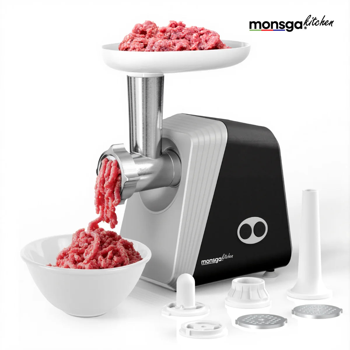 Erabros G100 Electric Meat Grinder With Sausage And Kebbe Attachments