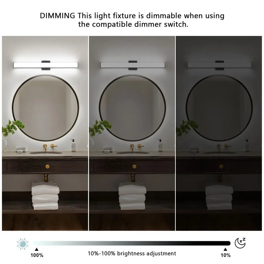LED Dimmable Vanity Light Bar 24W Wall Mount Fixture Bathroom
