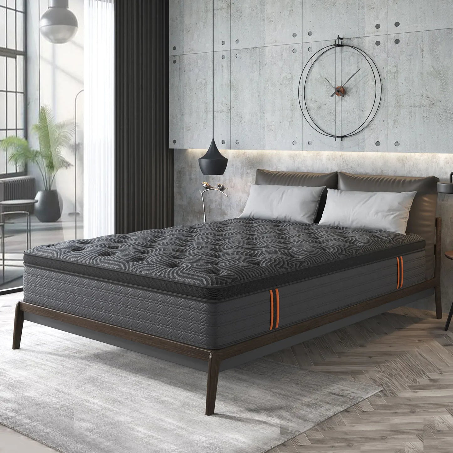 10/12/14in Twin Full Queen King Mattress Memony Foam Hybrid Spring, Medium Firmness, Lumbar Support for Home RoomsHotels,