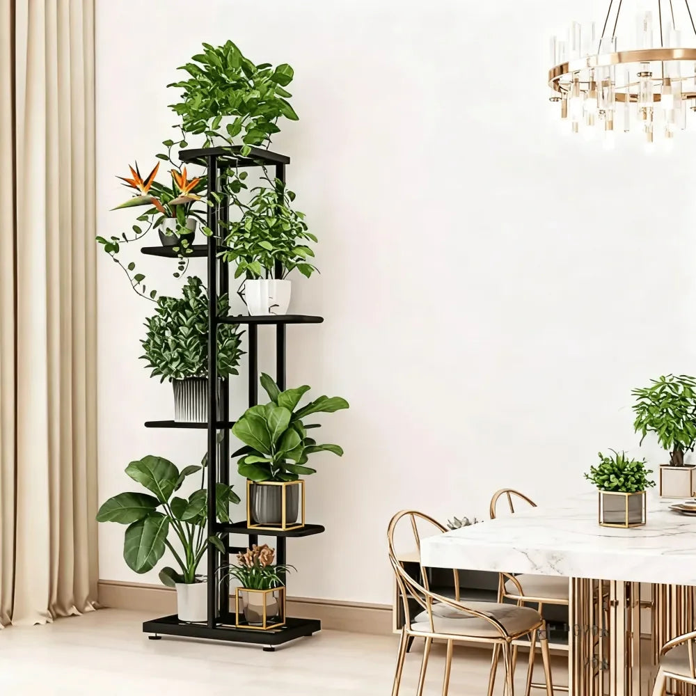 XMSJ Heavy Duty Plant Stand Metal Frame Indoor Outdoor Display