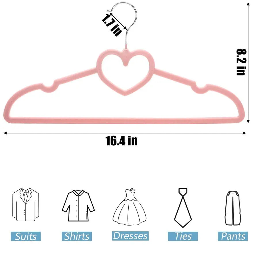 Non Slip Velvet Hangers With 360 Degree Hook 50 Pack