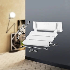 Wall Mounted Folding Shower Seat Non Slip Bathroom Stool