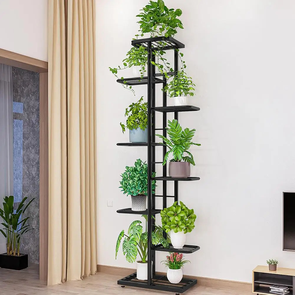 TWISTER.CK 8 Tier Garden Plant Stand Metal Tiered Shelf