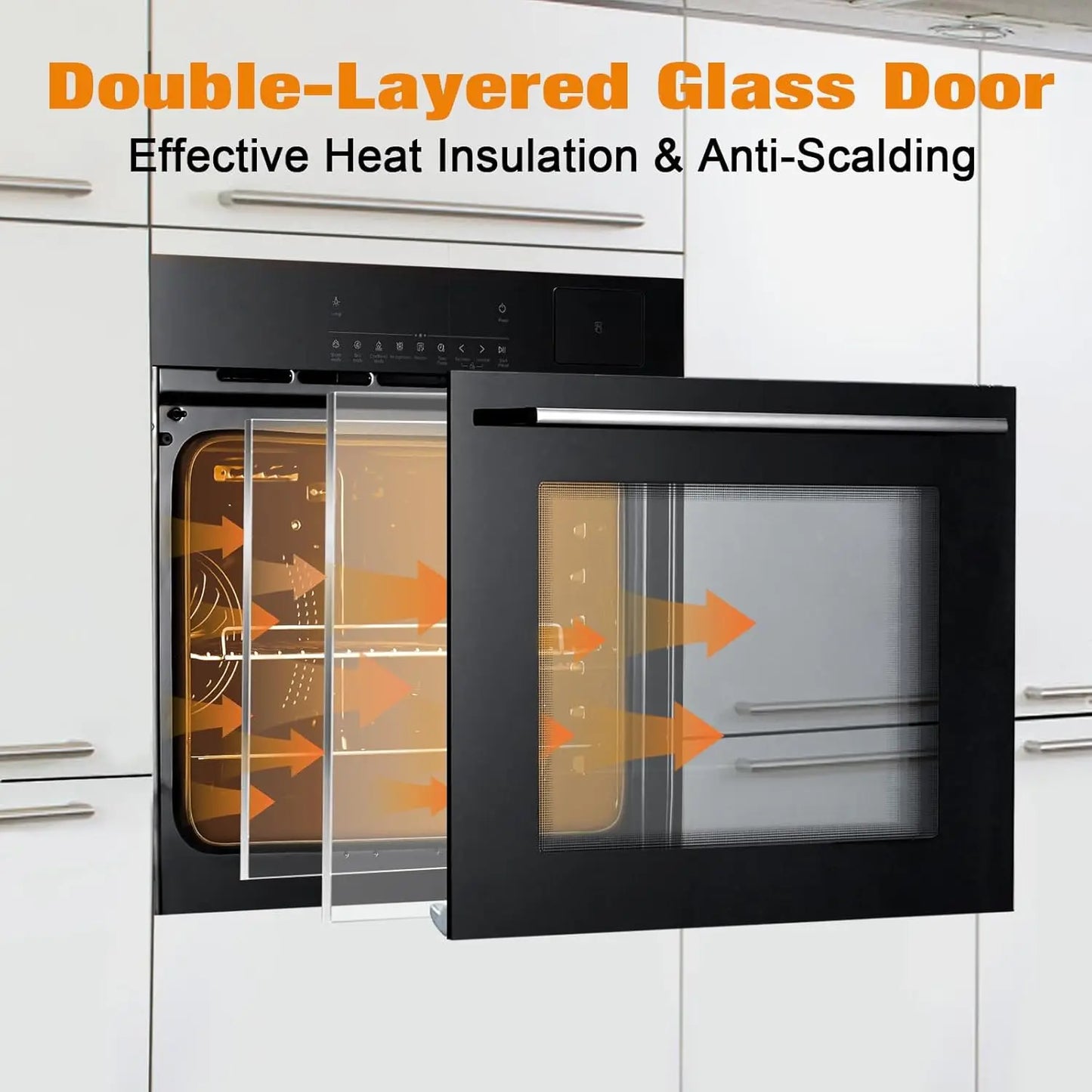 Adoolla Electric Wall Oven With Air Frying 8 Modes 3000W