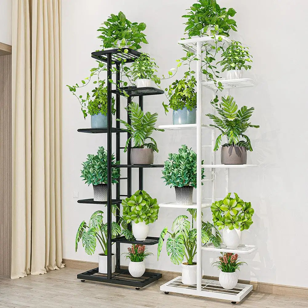 TWISTER.CK 8 Tier Garden Plant Stand Metal Tiered Shelf