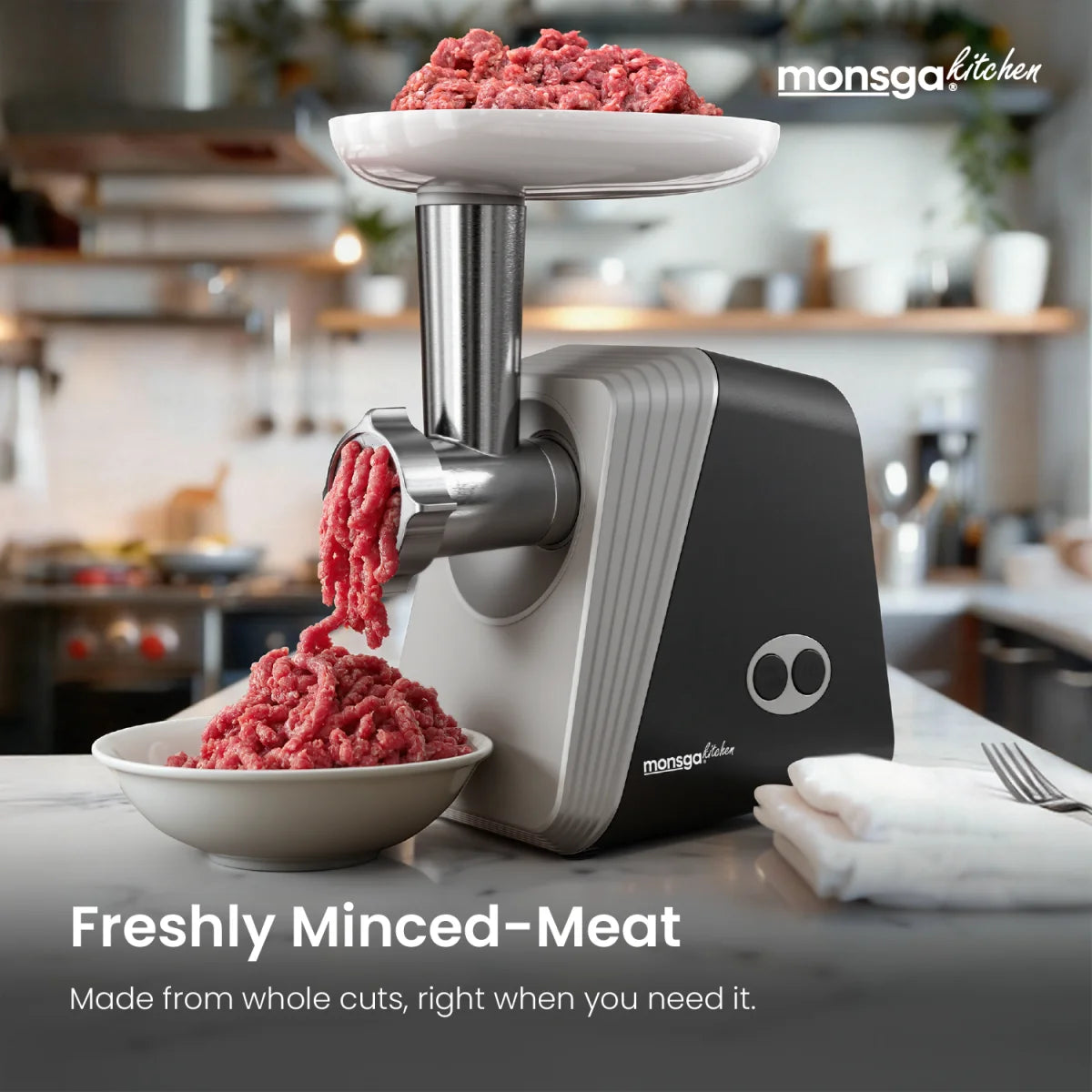 Erabros G100 Electric Meat Grinder With Sausage And Kebbe Attachments