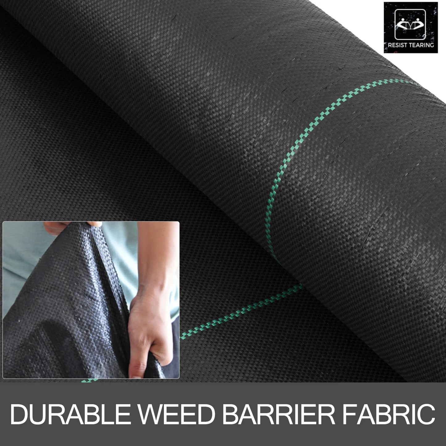 SucceBuy Landscape Fabric Geotextile Weed Barrier Ground Cover 1.5oz