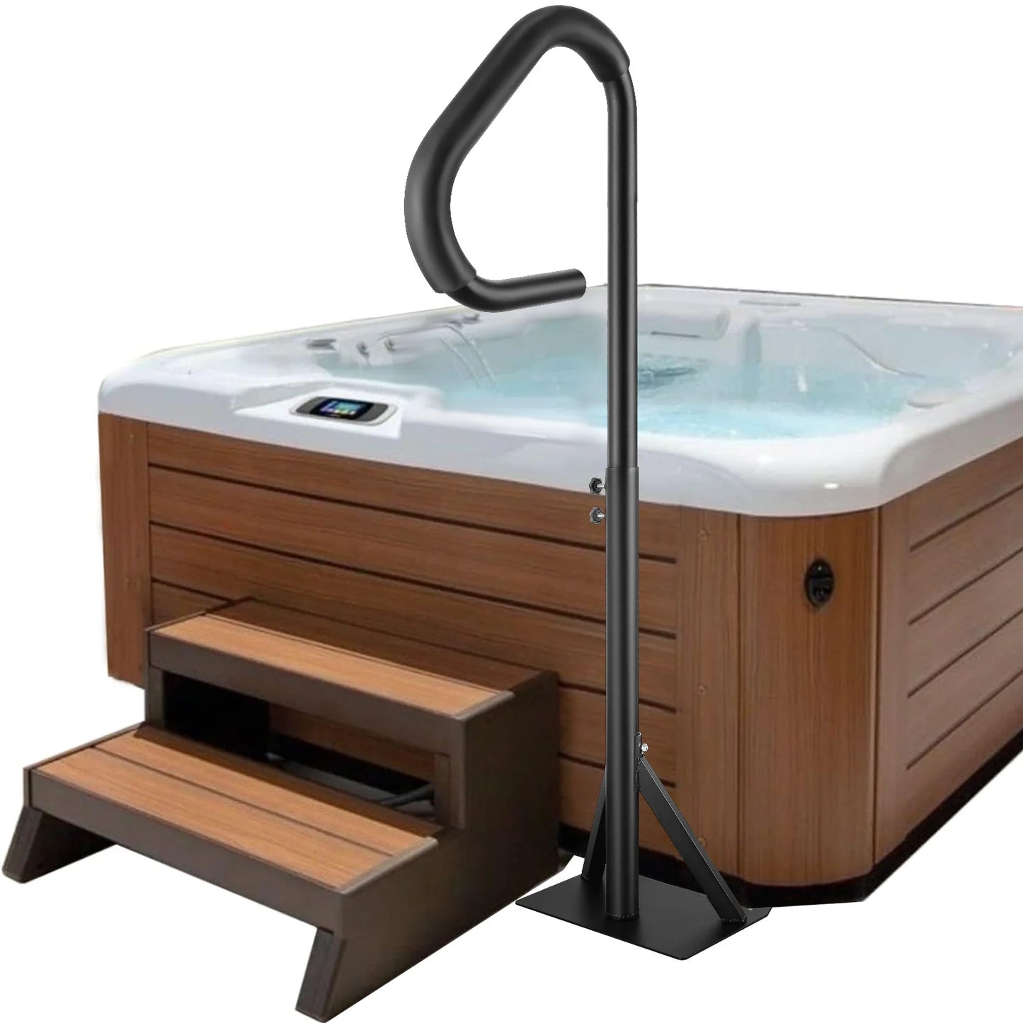 360 Rotatable Spa Handrail Aluminum With Slide Under Mount For Indoor Bath