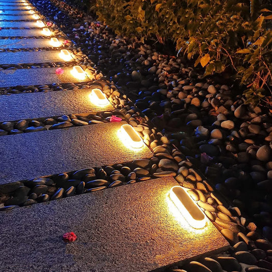 Solar Deck Lights IP68 Waterproof Auto On Off 4 Pack