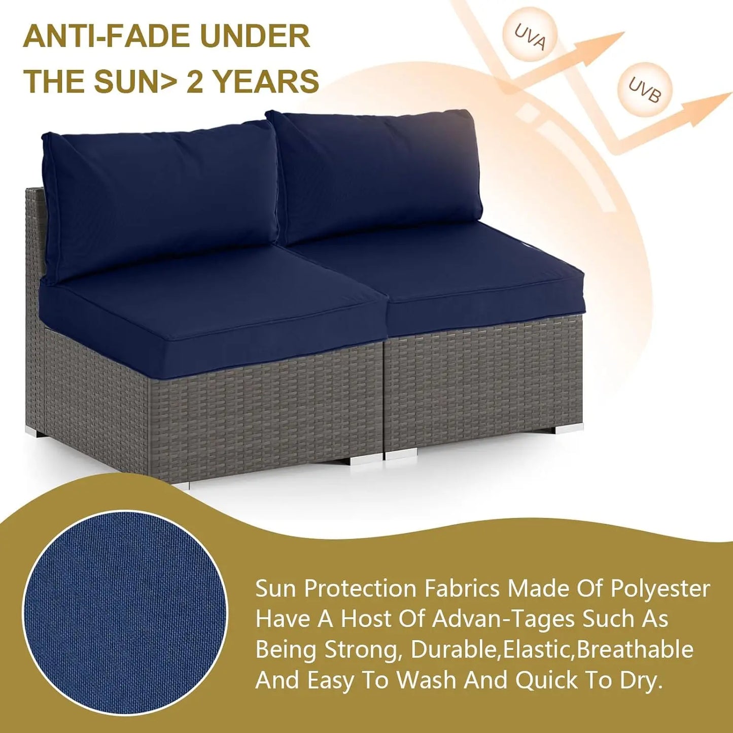 Outdoor Replacement Cushions Patio Furniture Water Resistant Sectional Cushions