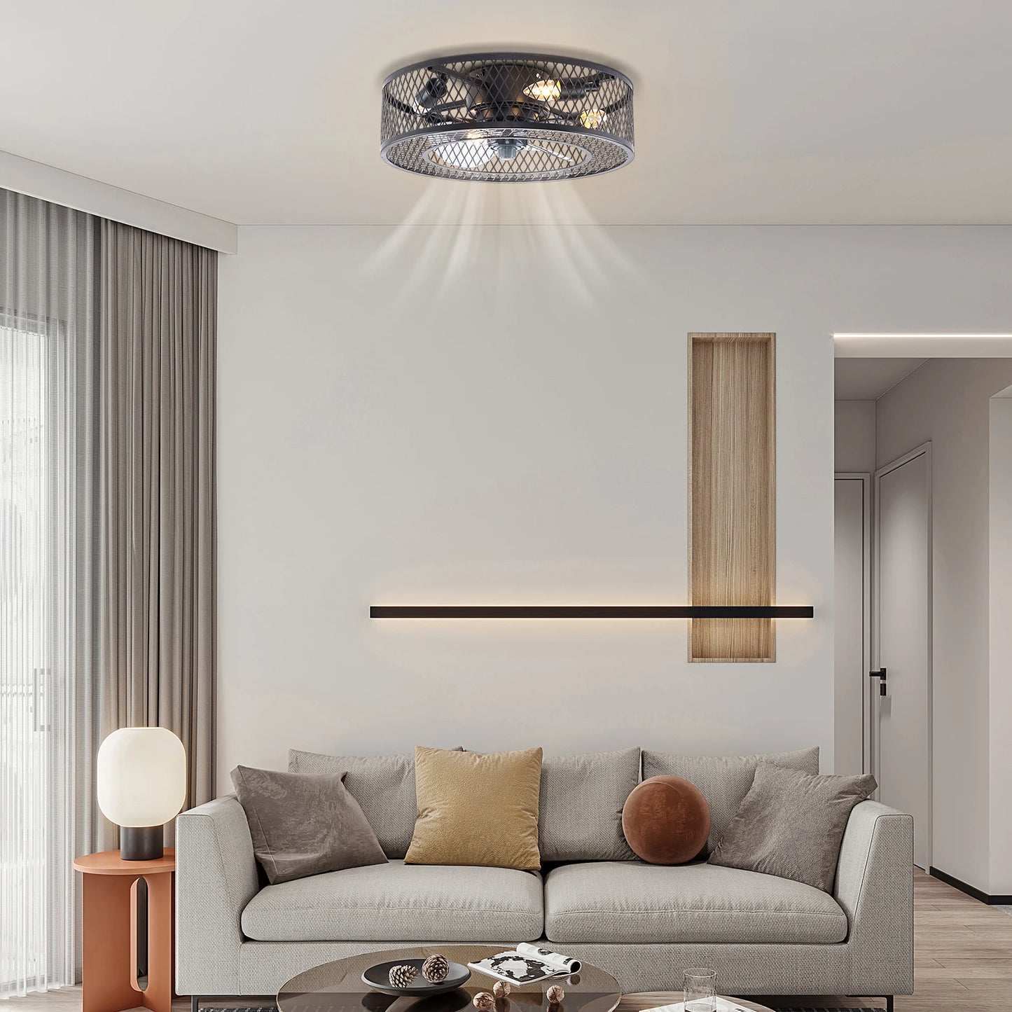 Four E27 Pendant Light Fixture For Living Rooms And Bars