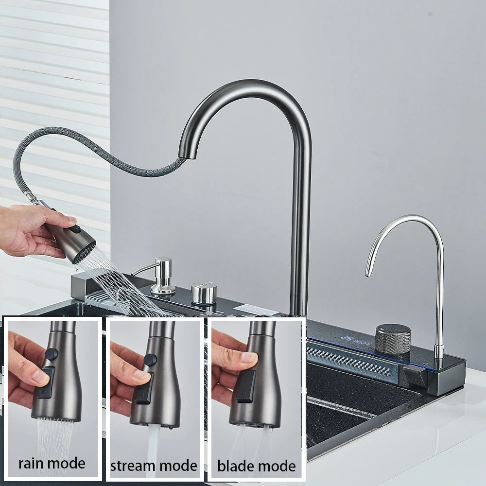 Undermount Stainless Steel Single Bowl Sink Four-Hole With Faucet