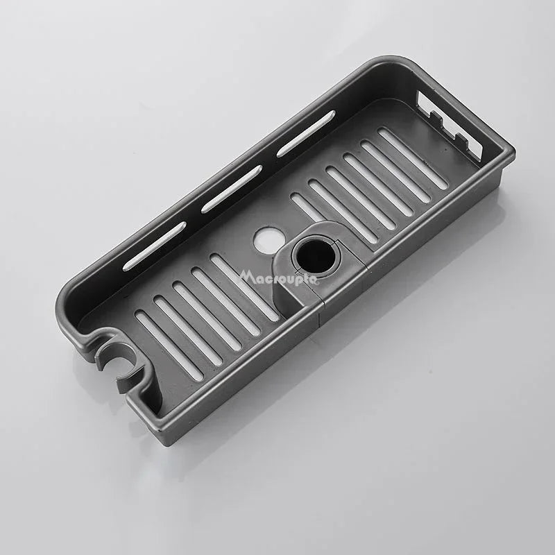 Foldable Aluminum Wall Mounted Shower Storage Rack Organizer No Drilling