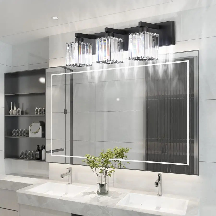 Vanity Light Fixture 3 Light Crystal Modern Bathroom Fixture