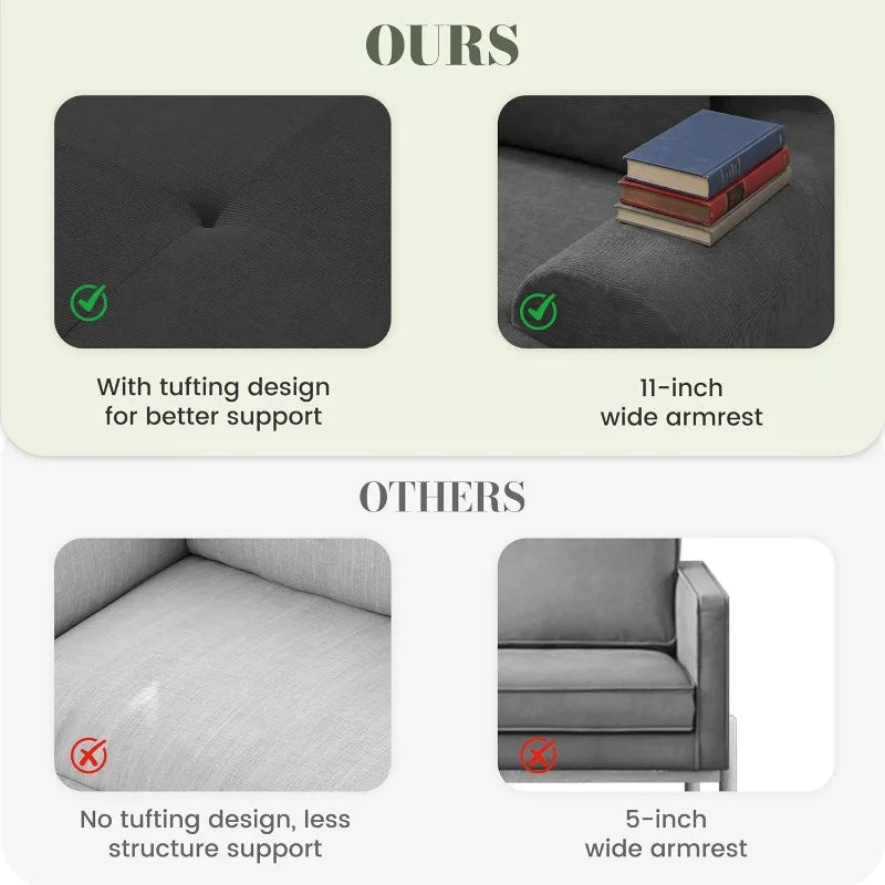 Grusign Modular Sectional Sofa Tufted Cloud Lounge