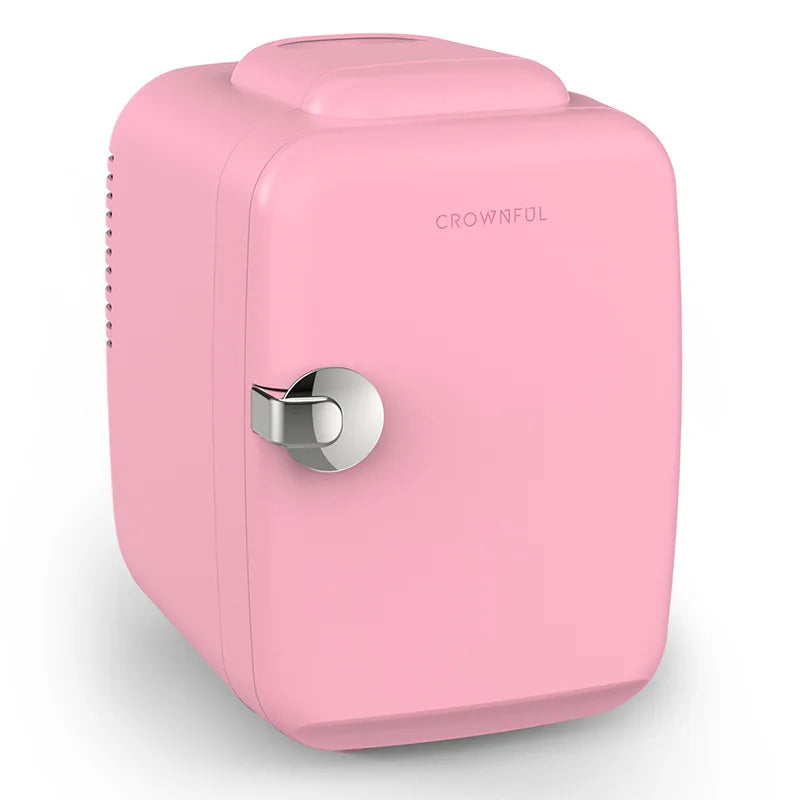 Crownful Mini Fridge for Beauty Skincare AC DC Car Refrigerator