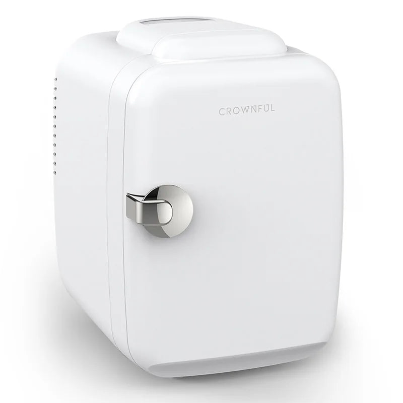 Crownful Mini Fridge for Beauty Skincare AC DC Car Refrigerator