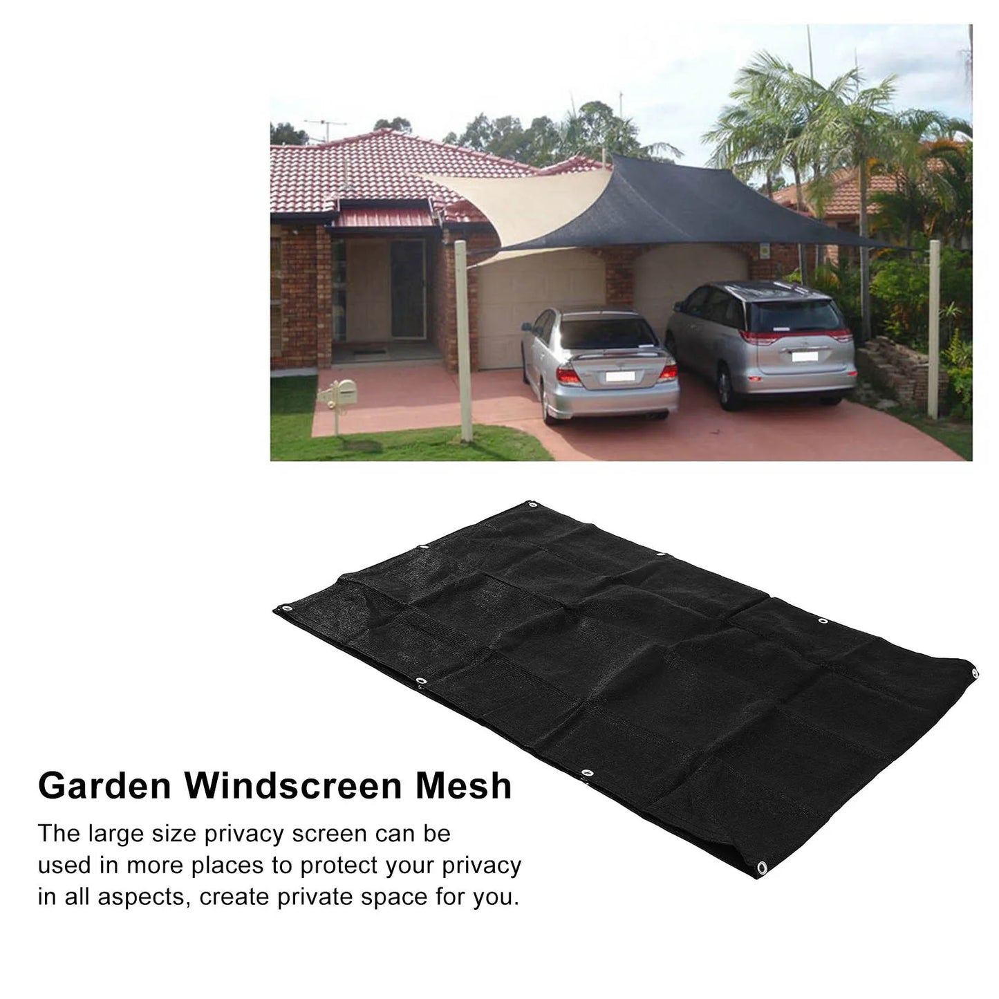 TOPINCN Privacy Net HDPE Windscreen UV Proof For Garden