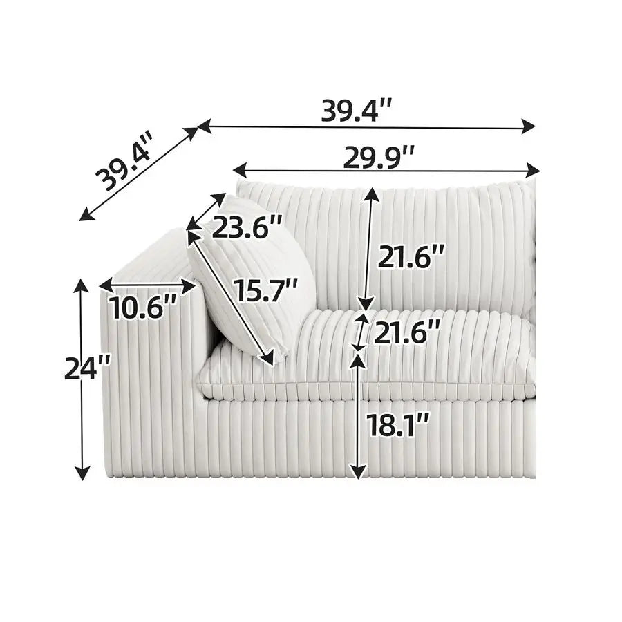 MBVM Cloud Modular Sectional Sofa for Modern Living Room