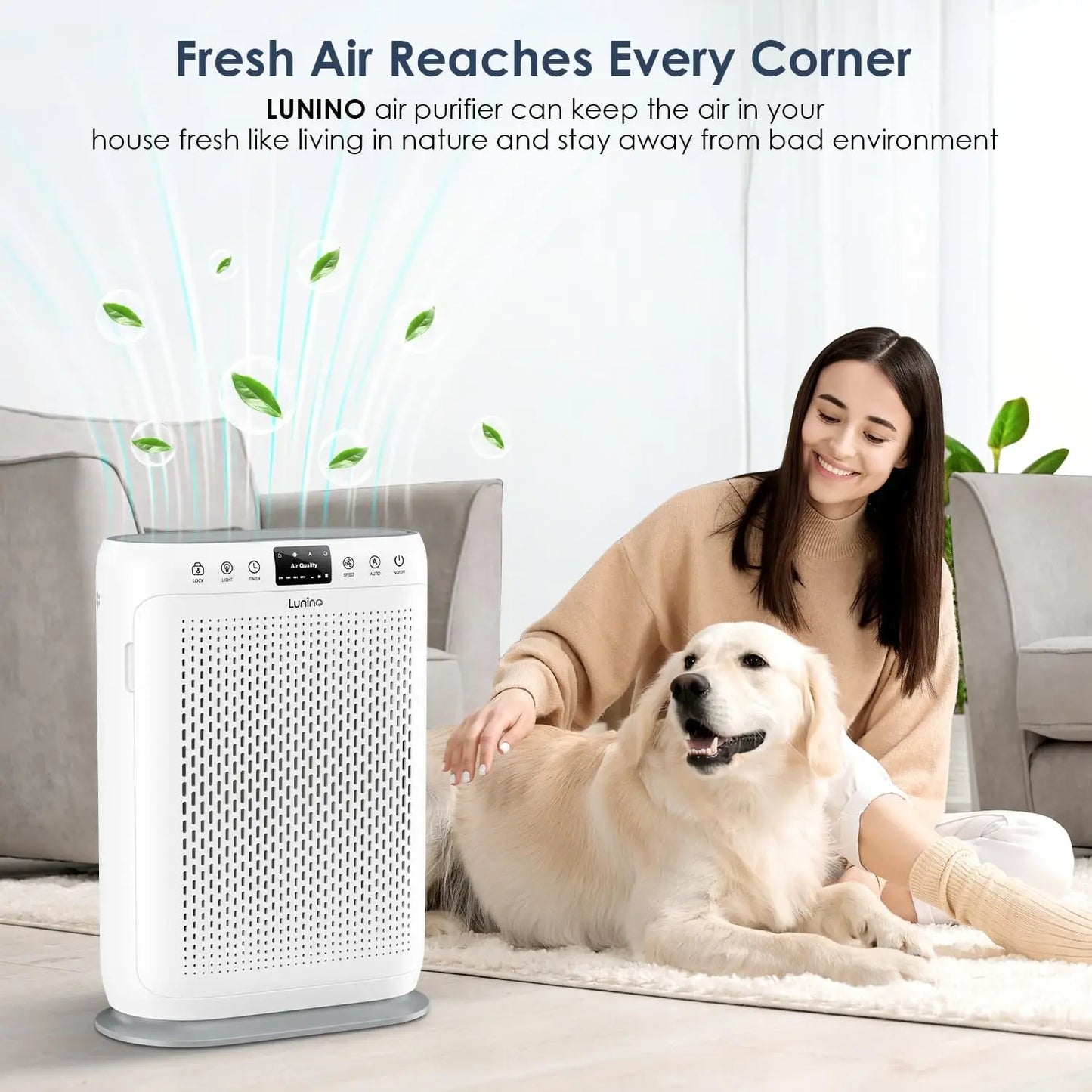 Room Air Purifier With H13 HEPA And PM2.5 Display Efficient
